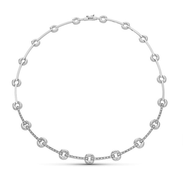 18K GARGANTILLA ORO BLANCO CIRCONITAS