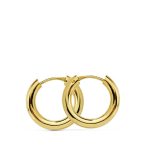 18K AROS ORO AMARILLO REDONDOS LISOS LIGEROS 14X2.5 MM