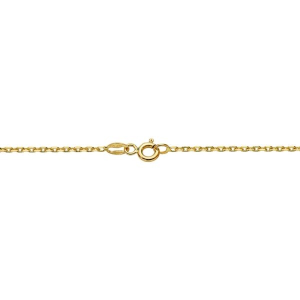 18K CADENA ORO AMARILLO  MACIZA FORZADA 60CM ANCHO 1.5 MM - Imagen 2
